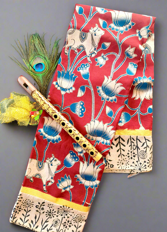 Kamadhenu and Kamal | Nellore Silk | Kalamkaari saree