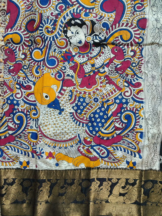 Anaamika | Kanchi Border Kalamkaari Silk Saree