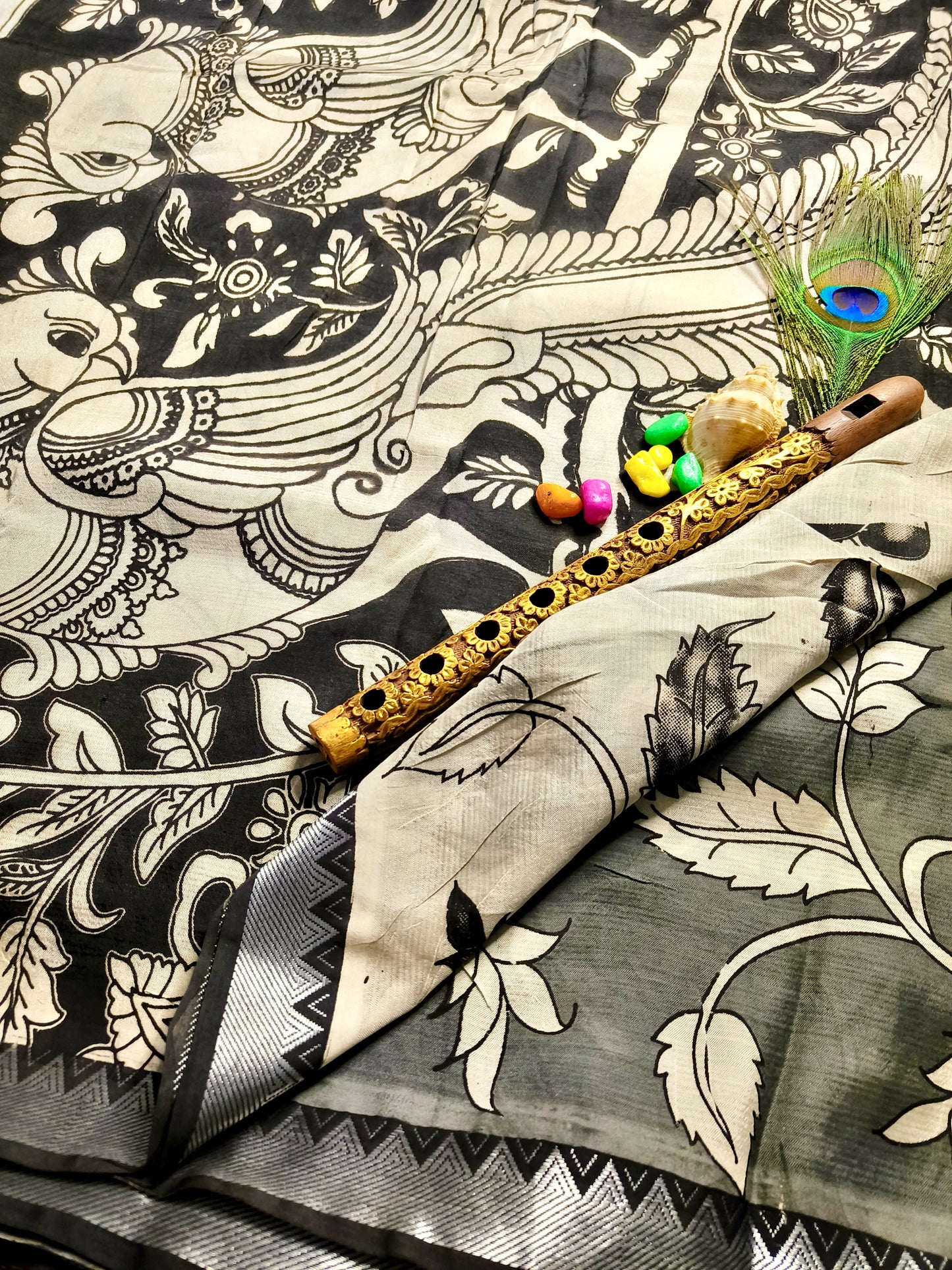 Latha Pushpa | Nizam Border | Kalamkaari Silk Saree