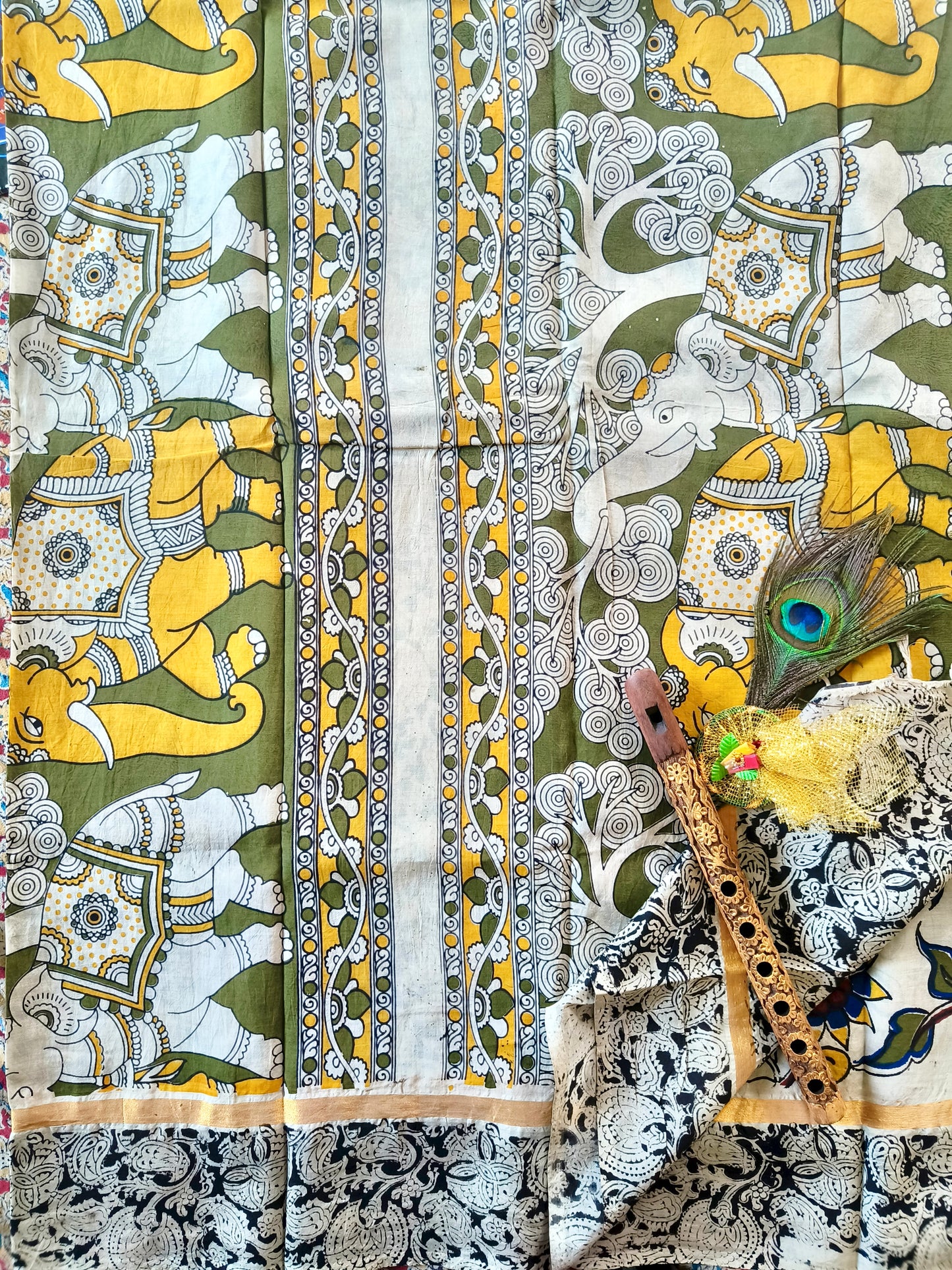 Latha Pushpa | Nellore Silk Kalamkaari Saree