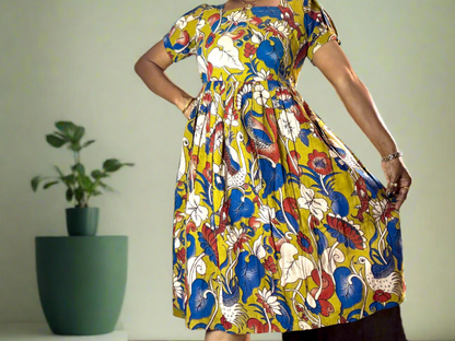 Kalamkaari | Pure Cotton | Knee length frock