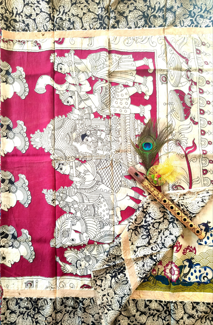 Nandini | Pichwai |  Nellore Silk | Kalamkaari Saree