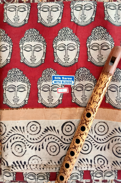 Buddha | Nellore Silk | Kalamkaari Saree