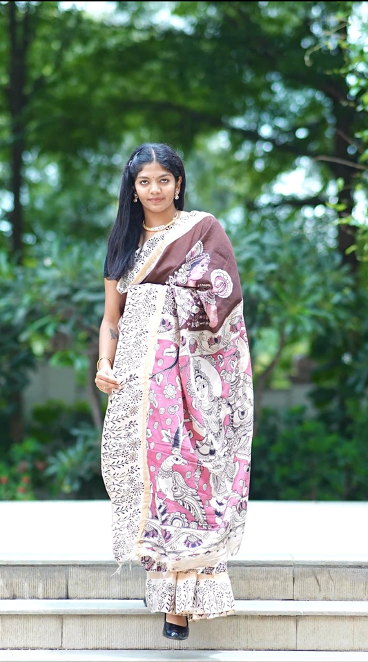 Natyabhangima | Nellore Silk Kalamkaari Saree
