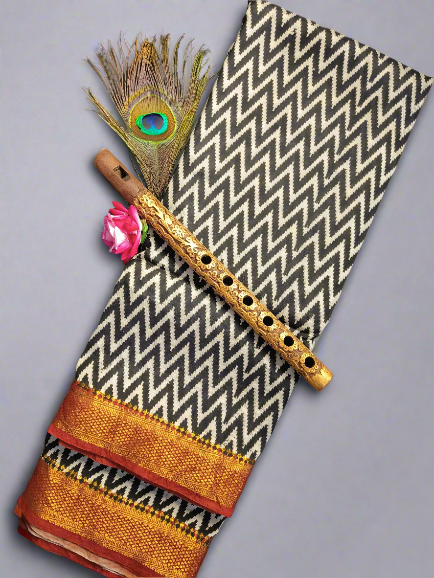 Ikkath | Nizam Border | Kalamkaari Silk Saree