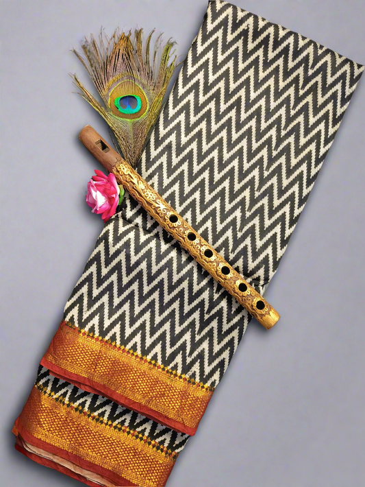 Ikkath | Nizam Border | Kalamkaari Silk Saree