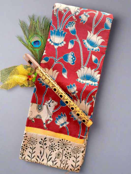 Kamadhenu and Kamal | Nellore Silk | Kalamkaari saree