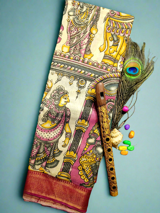 Yakshagaana | Nizam Border | Kalamkaari Silk Saree