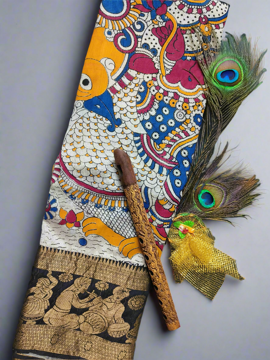 Anaamika | Kanchi Border Kalamkaari Silk Saree