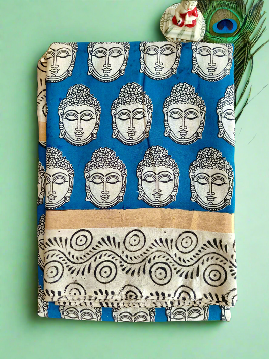 Buddha | Nellore Silk | Kalamkaari Saree