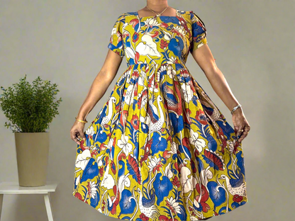 Kalamkaari | Pure Cotton | Knee length frock