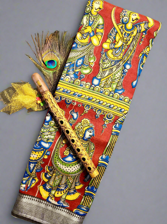 Yakshagaana | Nizam Border Kalamkaari Silk Saree