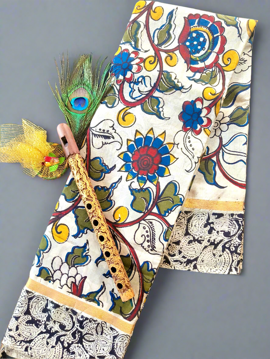 Latha Pushpa | Nellore Silk  Kalamkaari Saree