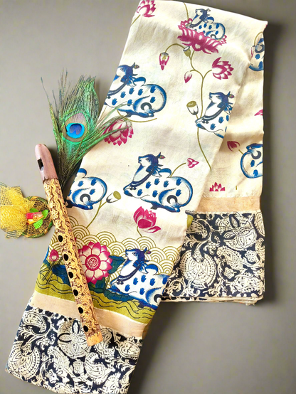 Nandini | Pichwai |  Nellore Silk | Kalamkaari Saree