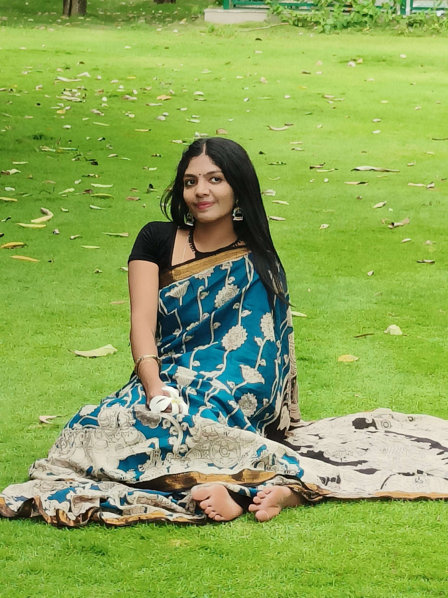 Rathaashwam  | Nizam Border | Kalamkari Silk Saree
