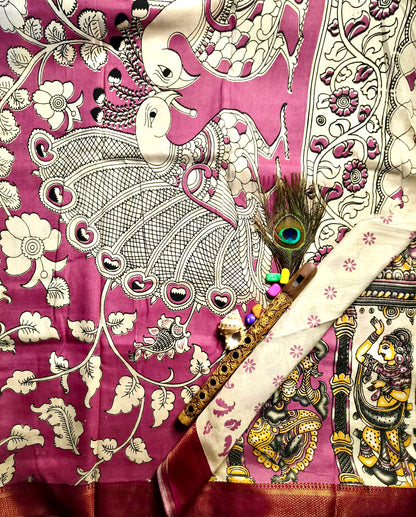 Yakshagaana | Nizam Border | Kalamkaari Silk Saree