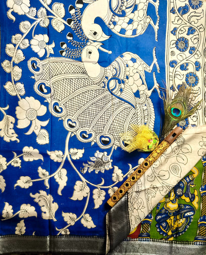 Yakshagaana | Nizam Border Kalamkaari Silk Saree