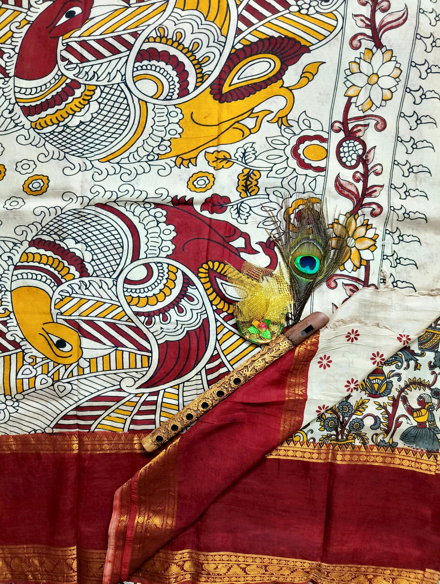 Vudhyaana | Kanchi Border | Kalamkaari Silk Saree