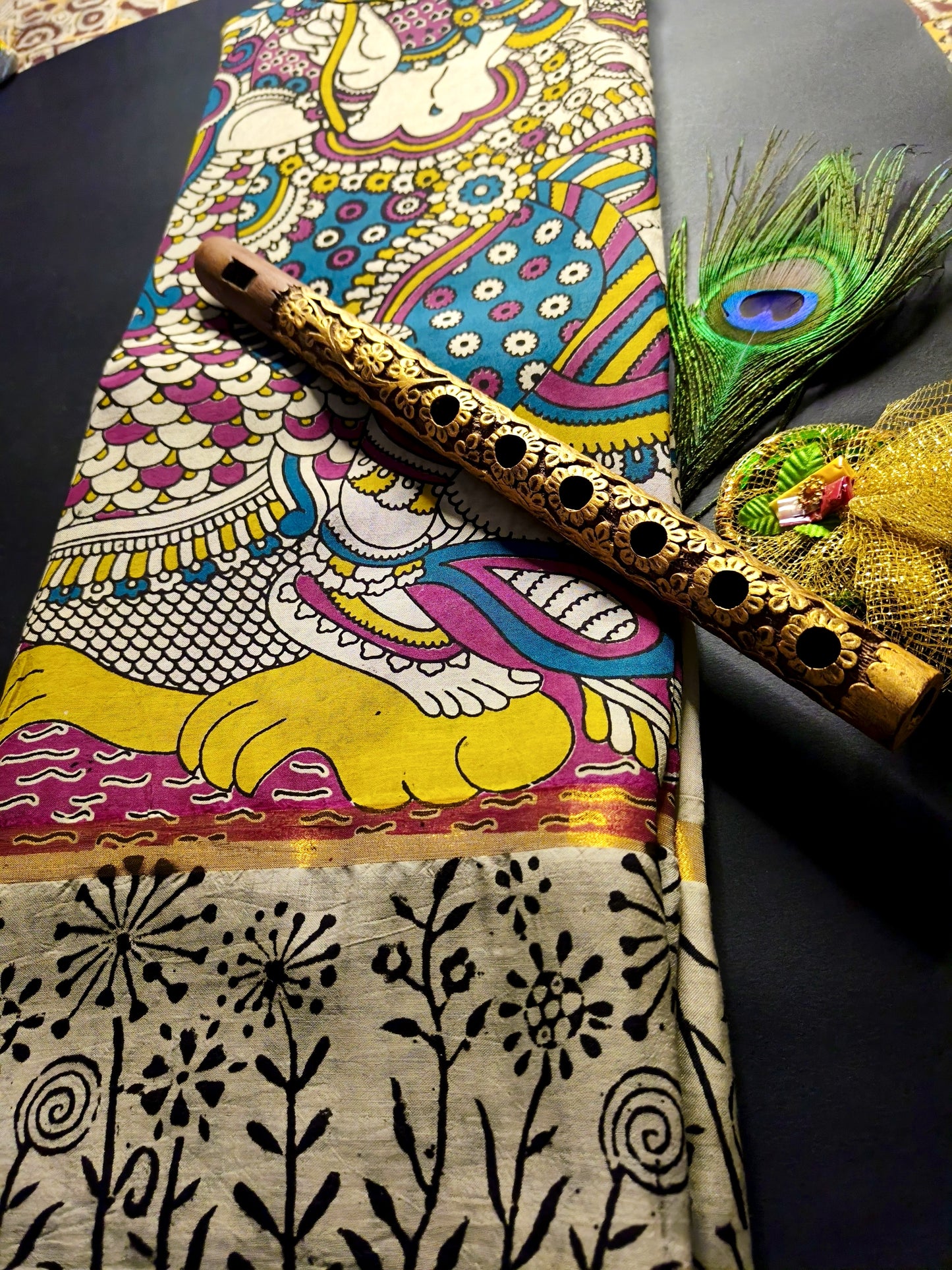 Anaamika | Nellore Silk | Kalamkaari Saree