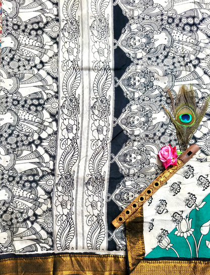 Kamal | Nizam Border | Kalamkaari Silk Saree