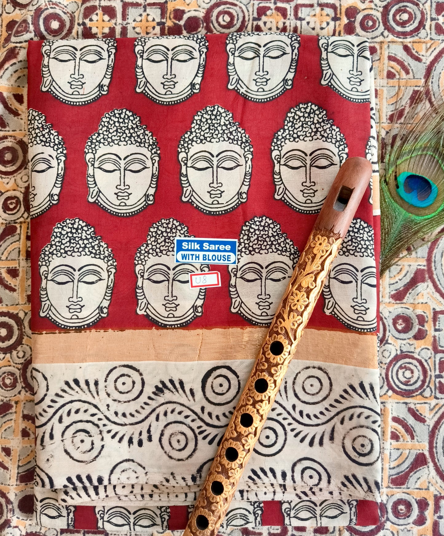 Buddha | Nellore Silk | Kalamkaari Saree
