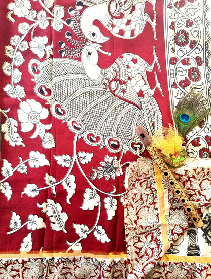 Yakshagaana  | Nellore Silk  | Kalamkaari Saree