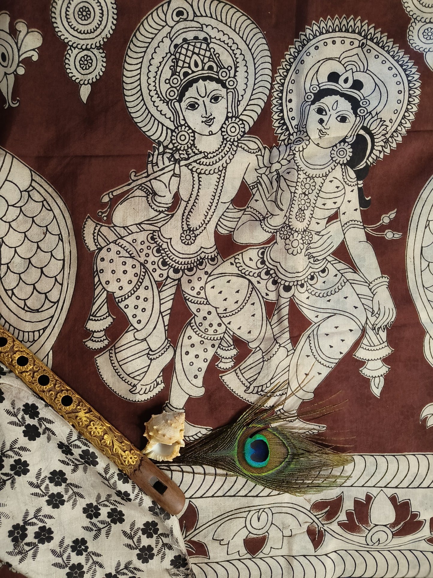 Vrishabh | Nizam Border | Kalamkaari Silk Saree