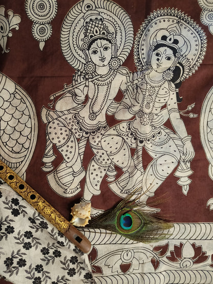 Vrishabh | Nizam Border | Kalamkaari Silk Saree