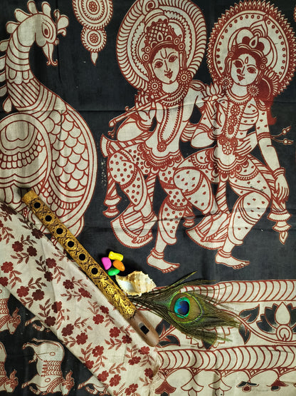 Vrishabh | Nizam Border Kalamkaari Silk saree