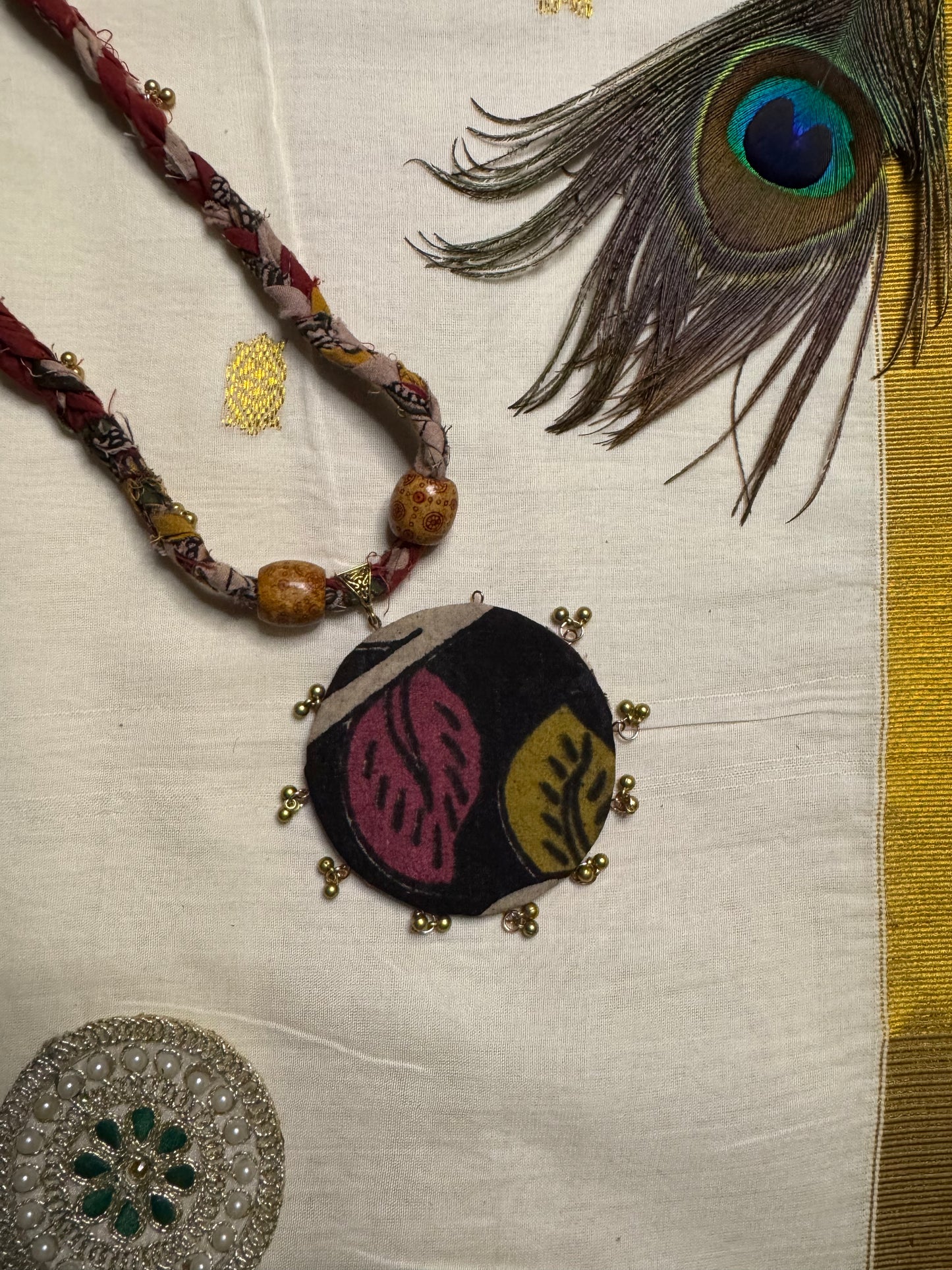 Handmade Kalamkaari Neck Piece