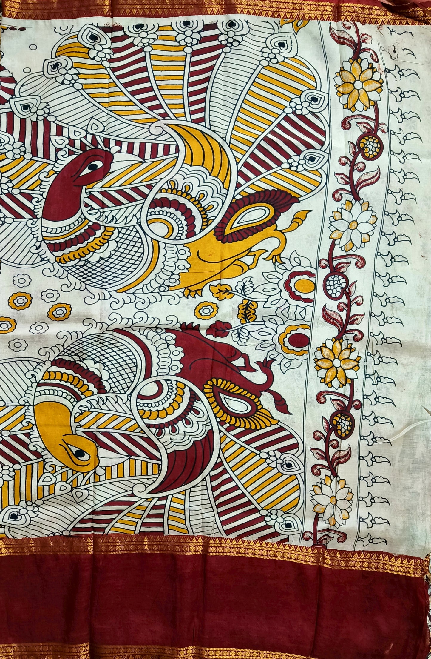 Vudhyaana | Kanchi Border | Kalamkaari Silk Saree