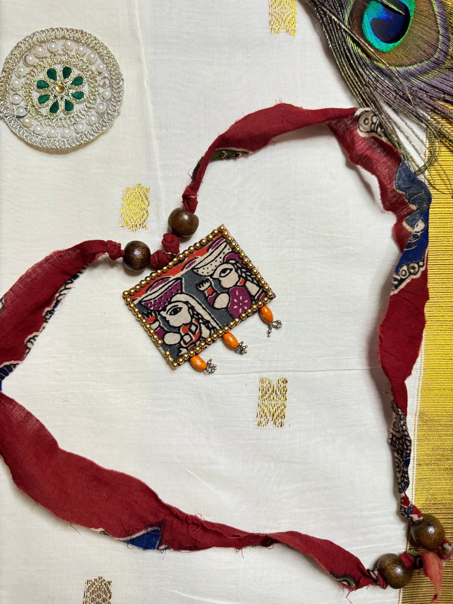 Handmade Kalamkaari Neck Piece