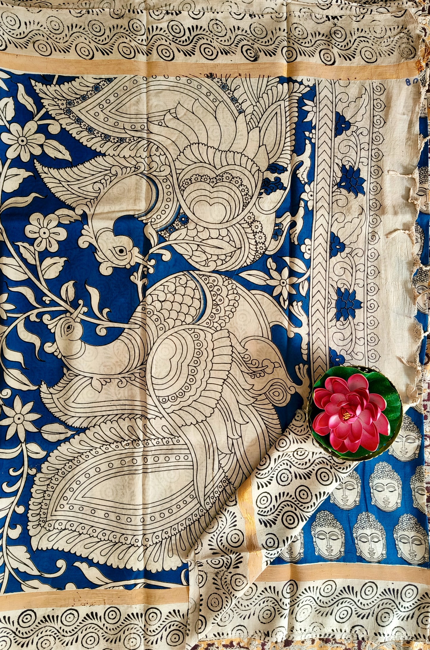 Buddha | Nellore Silk | Kalamkaari Saree