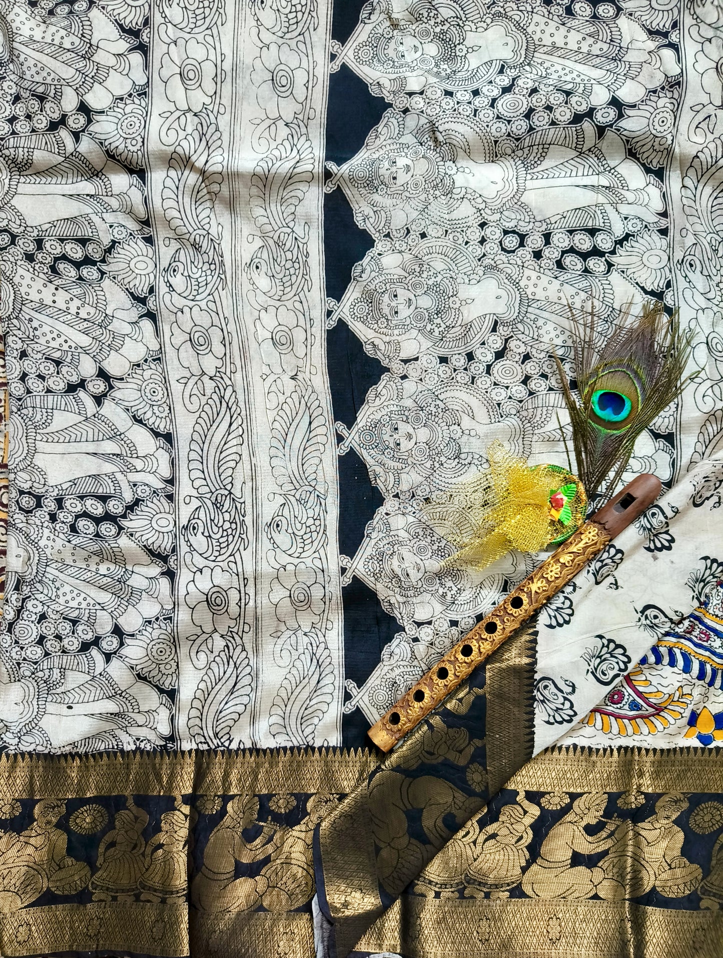 Anaamika | Kanchi Border Kalamkaari Silk Saree