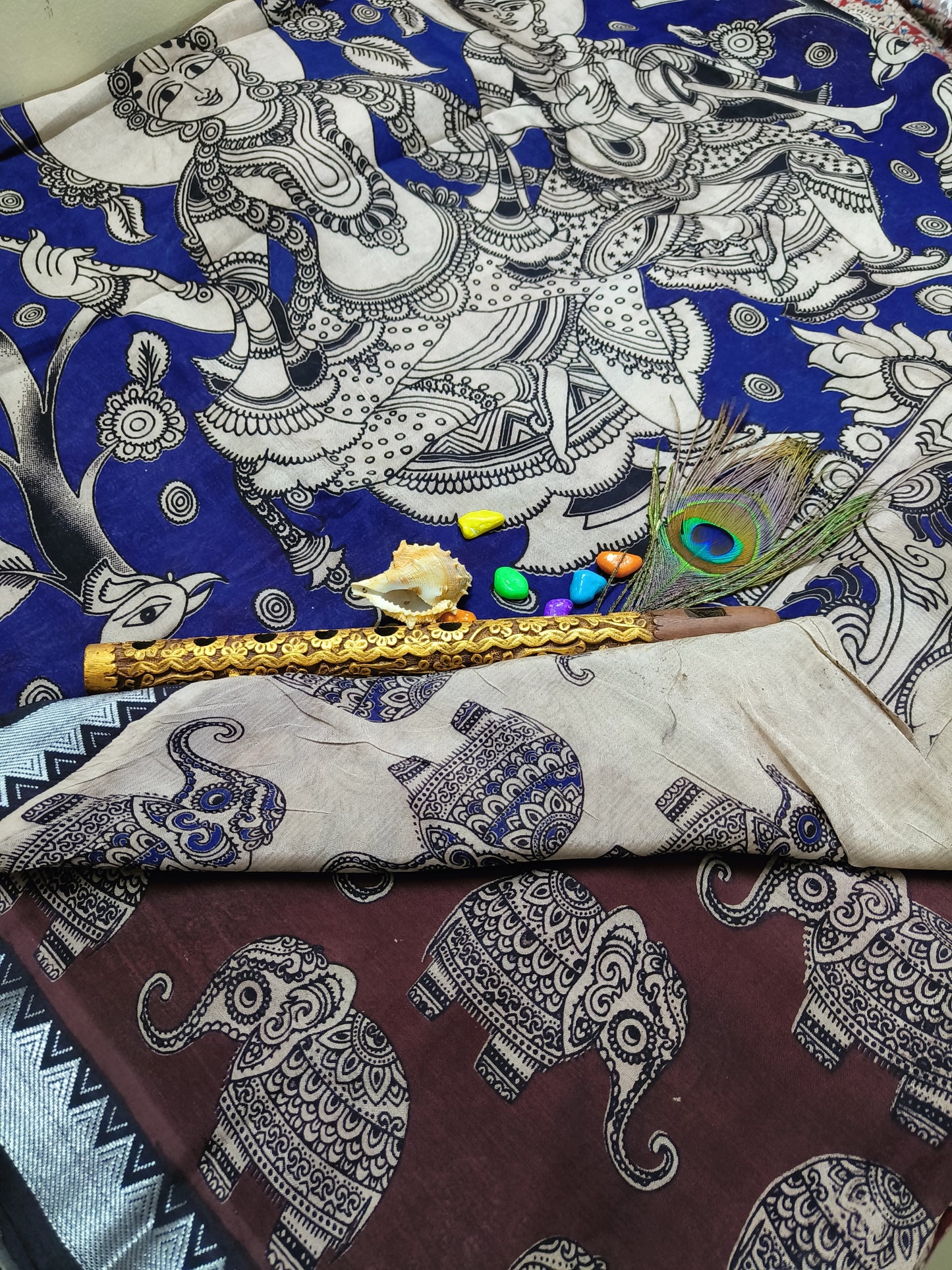 Iraavath | Nizam Border | Kalamkaari Silk Saree