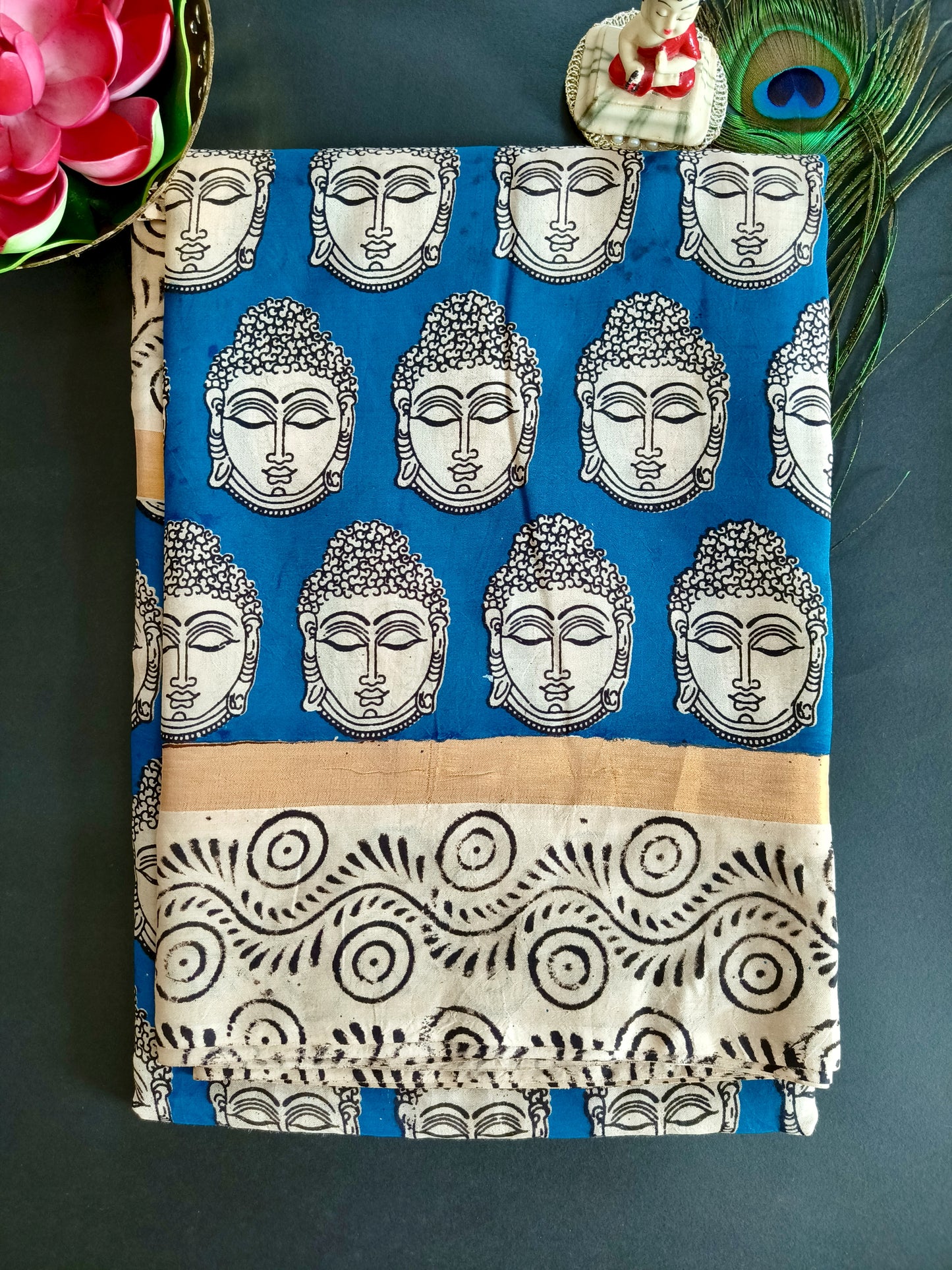 Buddha | Nellore Silk | Kalamkaari Saree